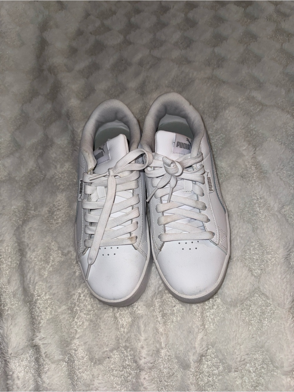 Puma White Low-Top Lace-Up Sneakers